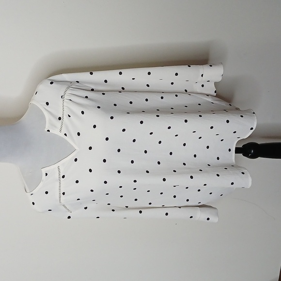 Fever Tops - Fever women's slit collar polka dot quarter sleeve blouse size large